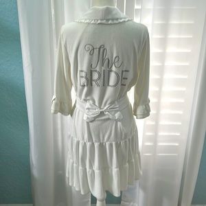 Betsey Johnson Blue “The Bride” Terry Robe EUC